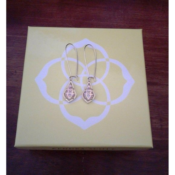 Kendra Scott Peach Iridescent Pink Lori Earrings